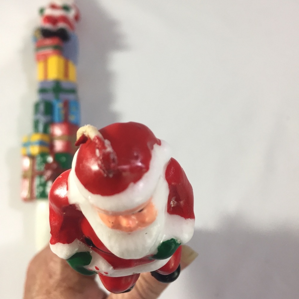 New vintage Tapered candle set Christmas Santa - Picture 4 of 7